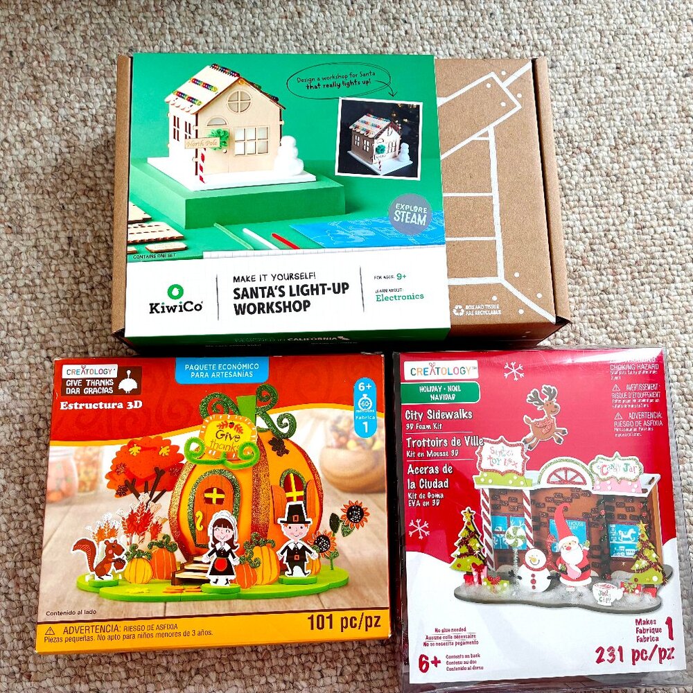 KiwiCo Santa's Light-up Workshop Creatology Thanksgiving Holiday Kids Craft